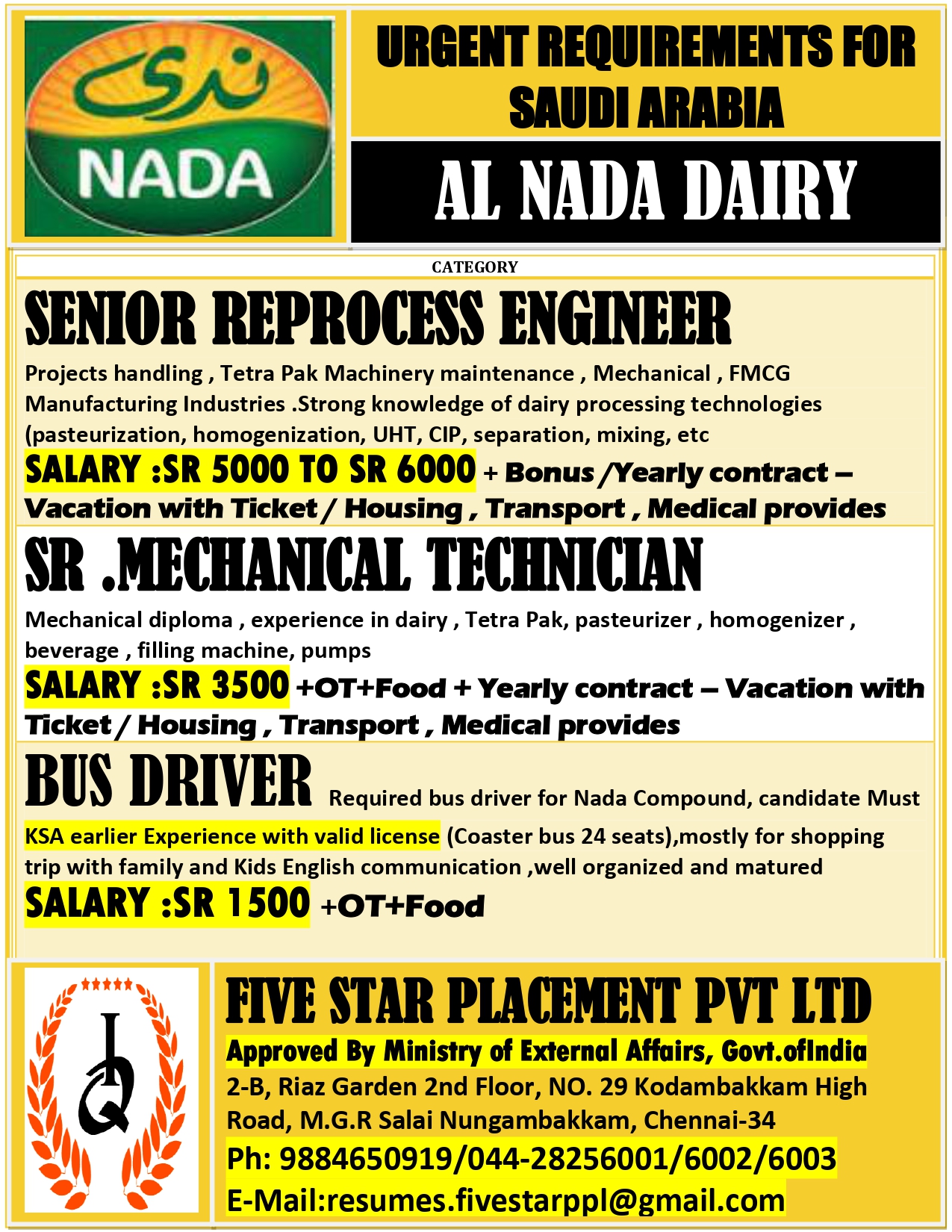 FIVE STAR PLACEMENT PVT LTD