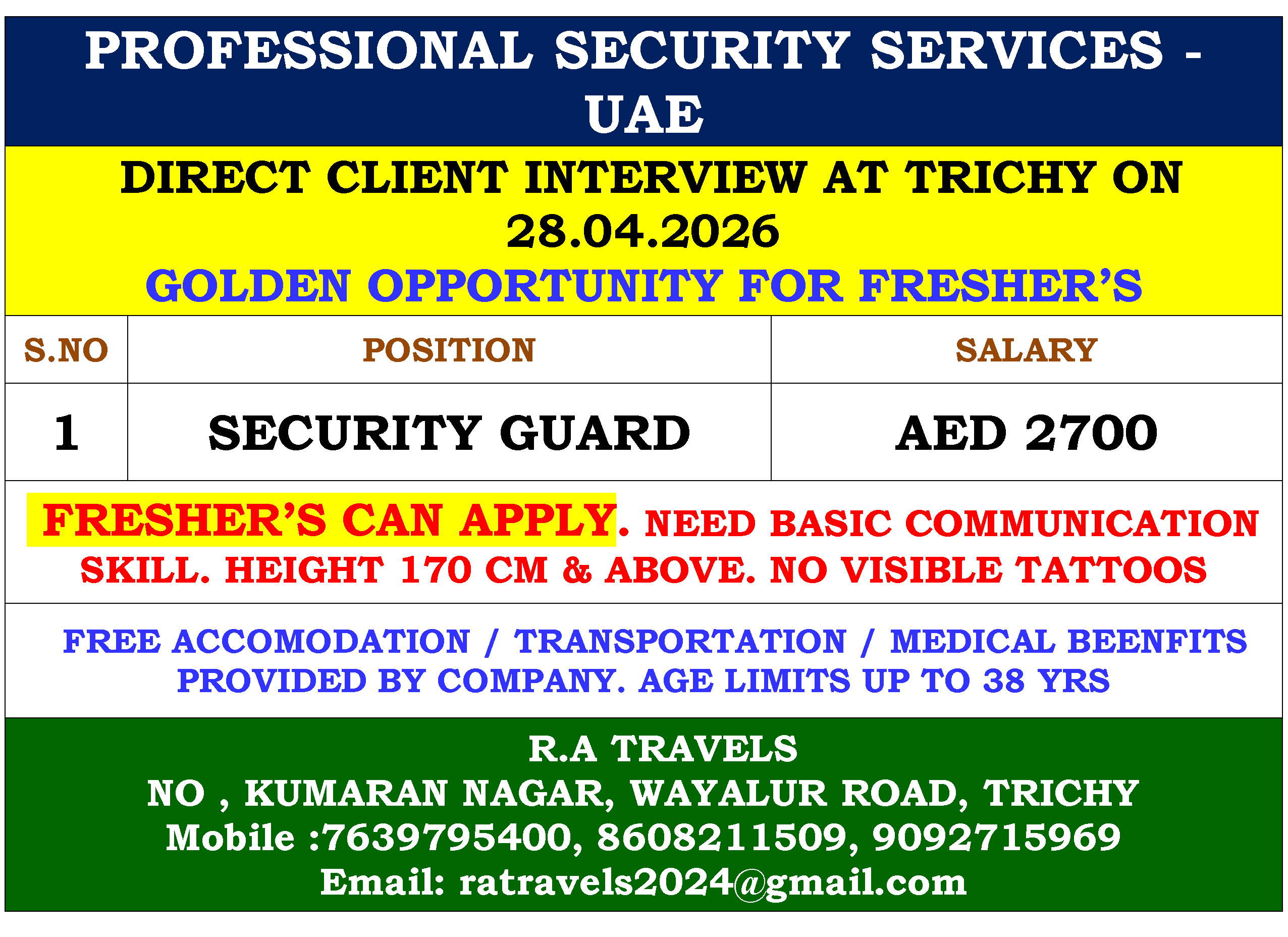 PROFESSIONAL SECURITY SERVICES – UAE