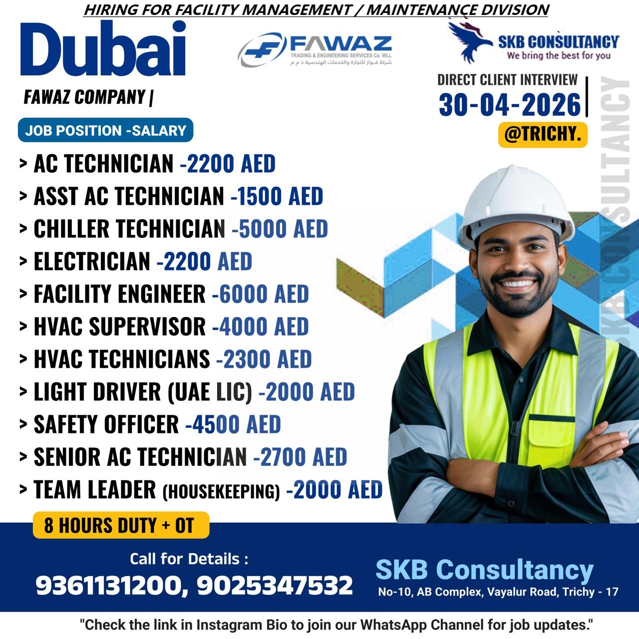 FAWAZ COMPANY-DUBAI-CLIENT INTERVIEW ON(30-04-2026)@TRICHY