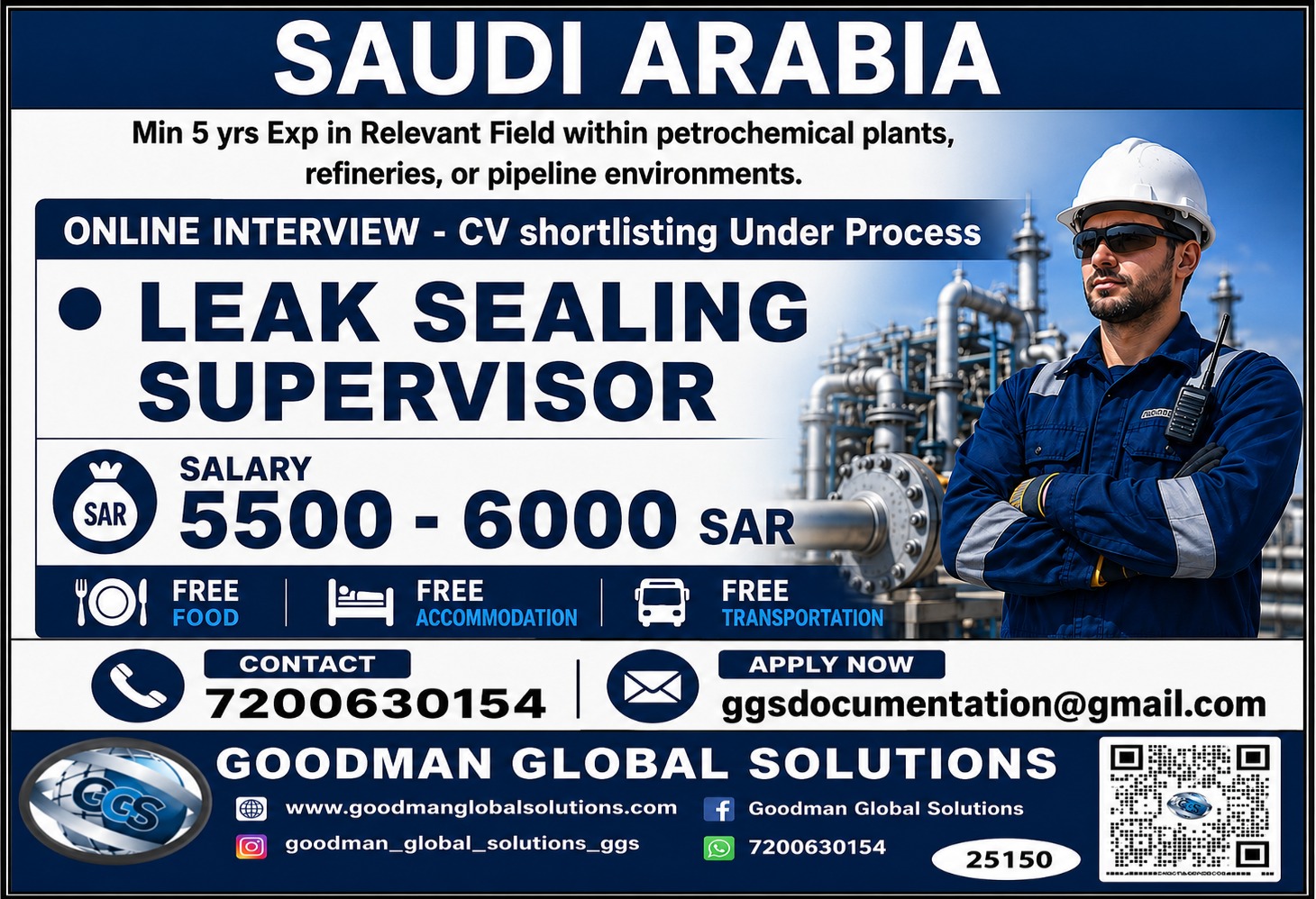 REQUIREMENT – SAUDI ARABIA – LONG TERM ONLINE INTERVIEW -CV SHORTLISTING UNDER PROCESS