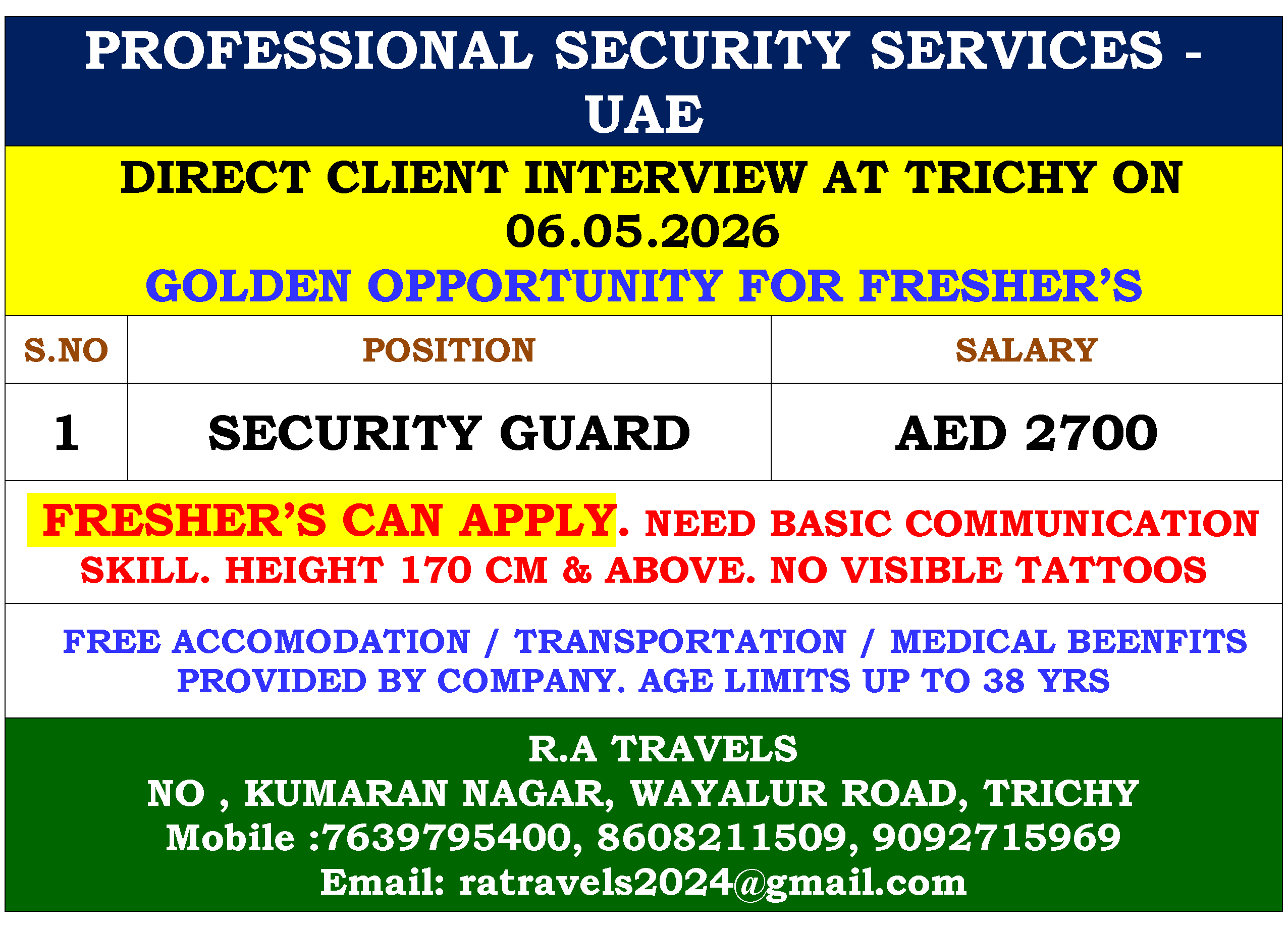 PROFESSIONAL SECURITY SERVICES – UAE
