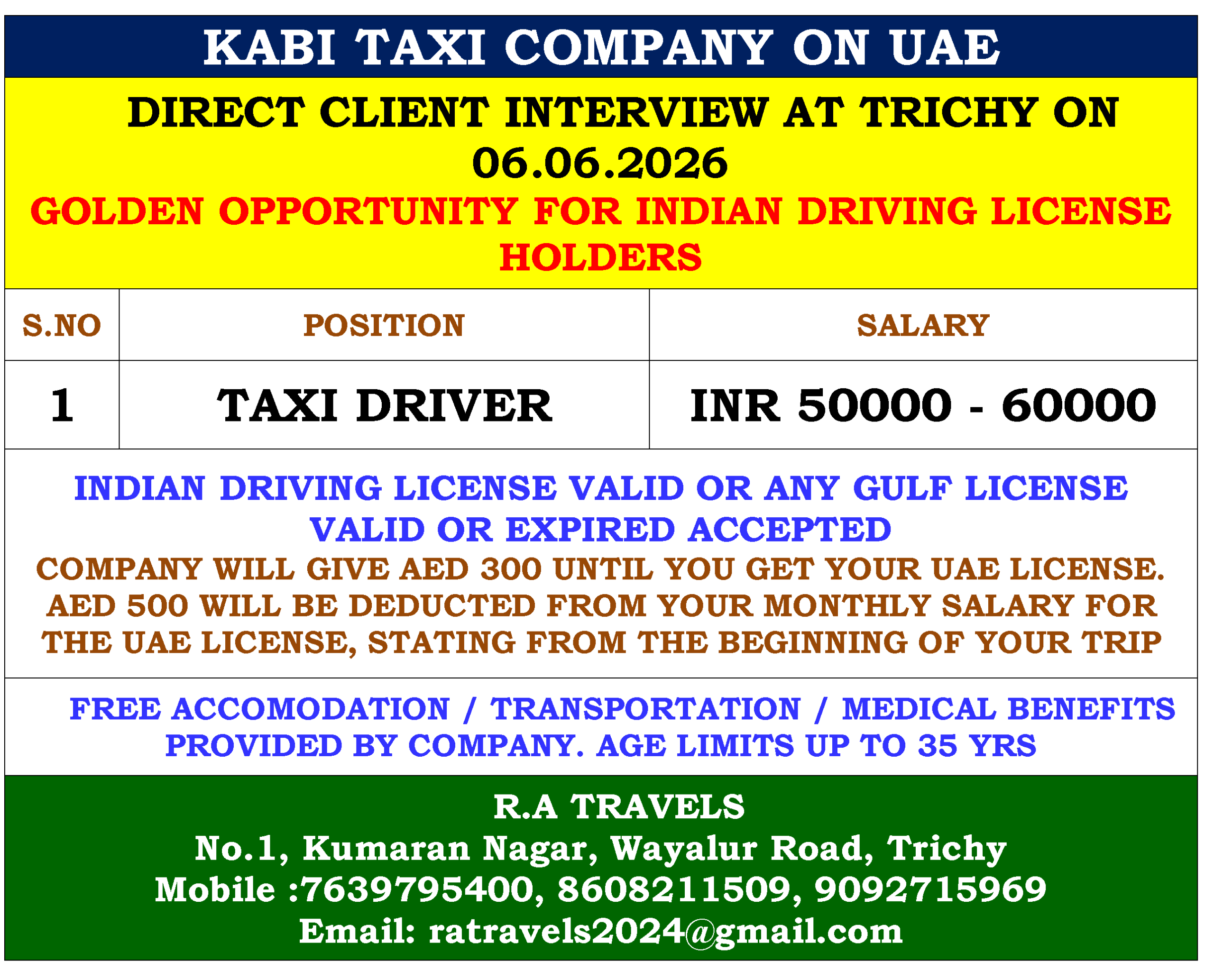 KABI TAXI COMPANY ON UAE