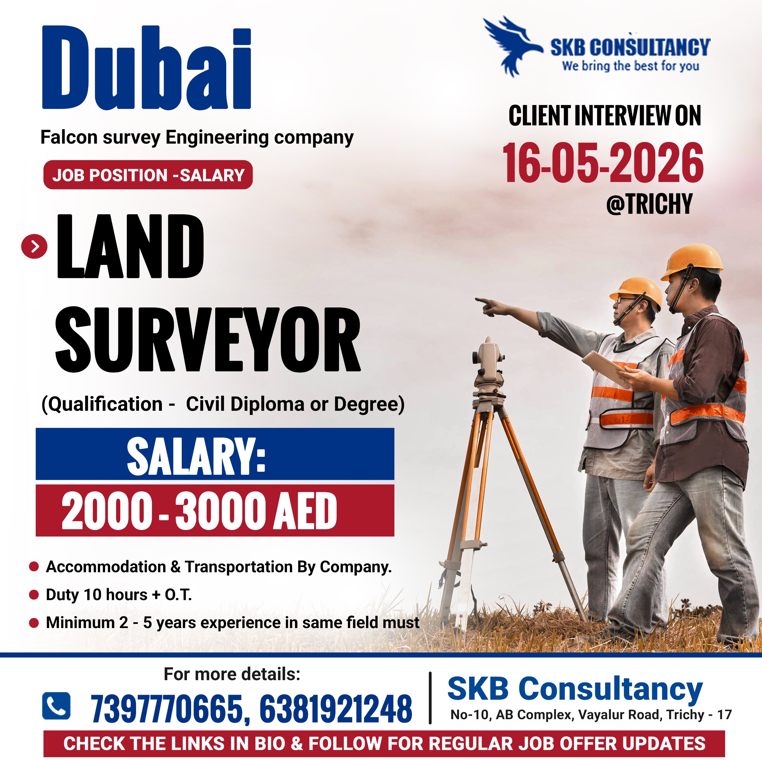 HIRING FOR DUBAI – FALCON SURVEY ENGINEERING COMPANY