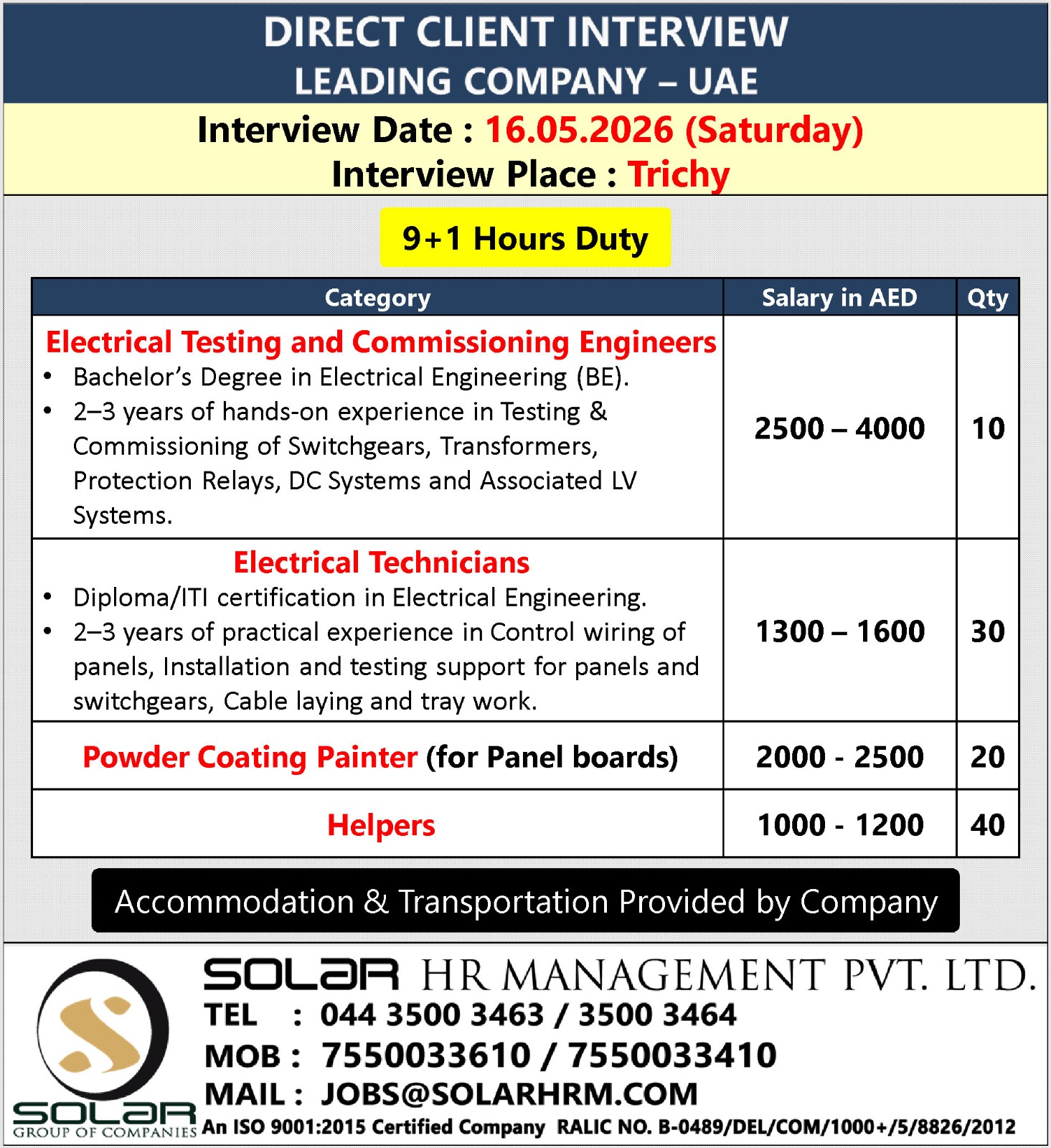 Direct Client Interview – UAE