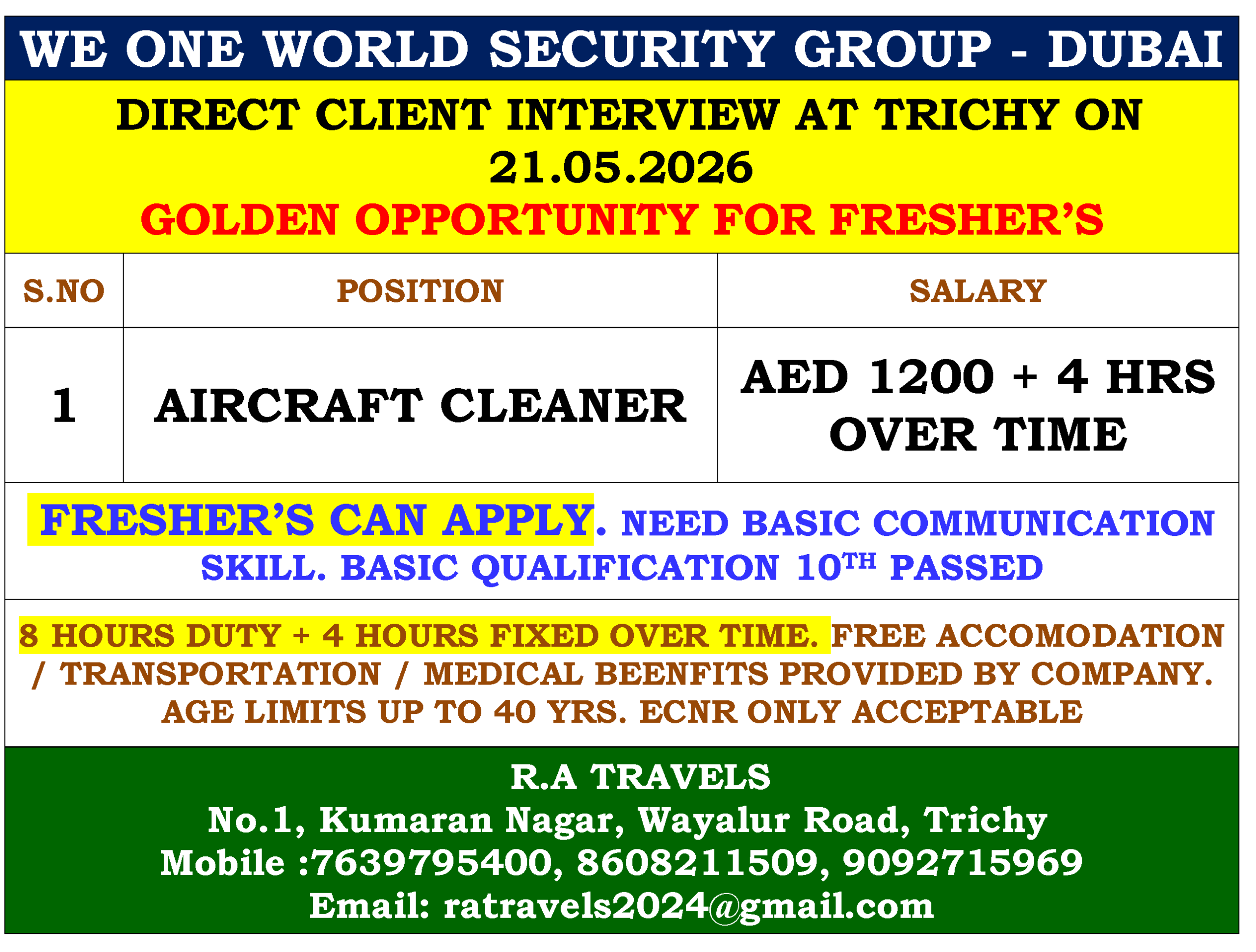 WE ONE WORLD SECURITY GROUP – DUBAI