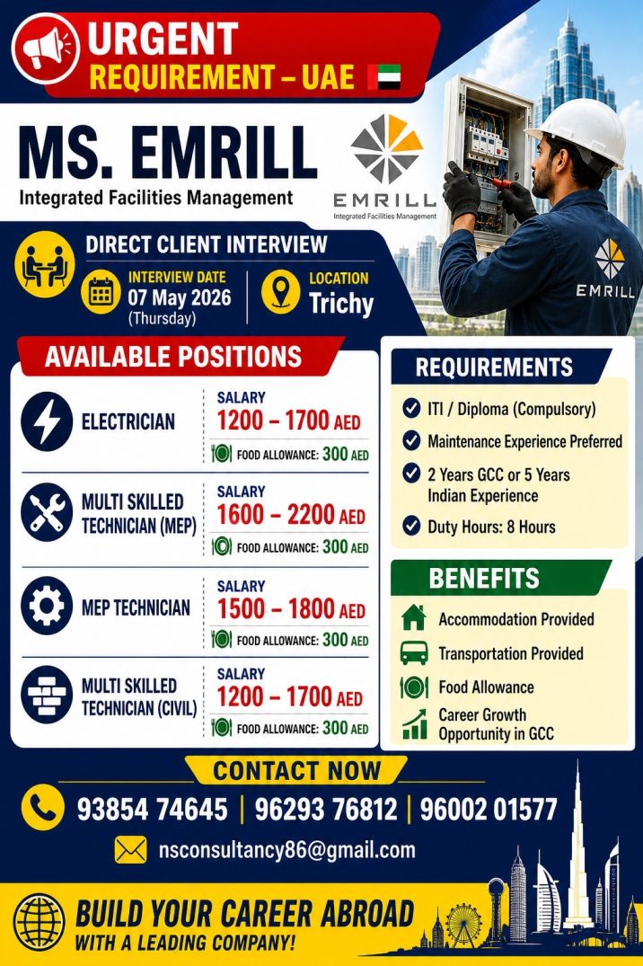 EMRILL FACILITY MANAGEMENT COMPANY REQUIREMENT FOR DUBAI