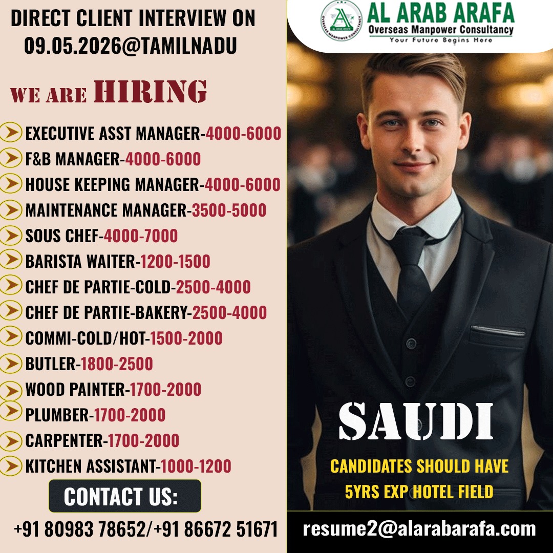 DIRECT CLIENT INTERVIEW ON 09.05.2026@TRICHY
