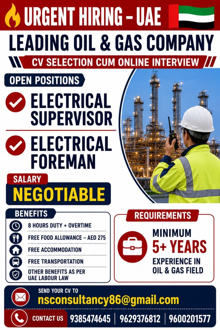 LEADING OIL & GAS COMPANY REQUIREMENT FOR UAE