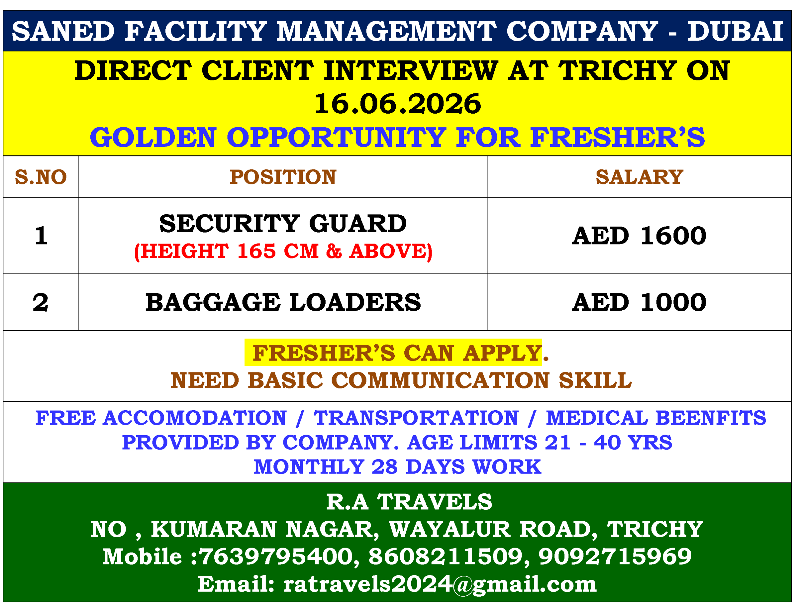 SANED FACILITY MANAGEMENT COMPANY – DUBAI