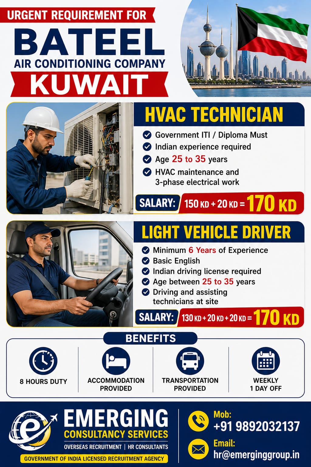 URGENTLY REQUIRED FOR KUWAIT SHORTLISTING IN PROCESS