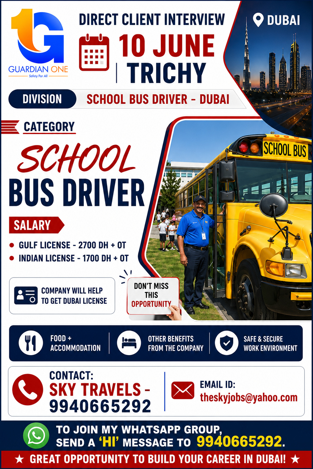 Urgently Required For Leading Company – Dubai.