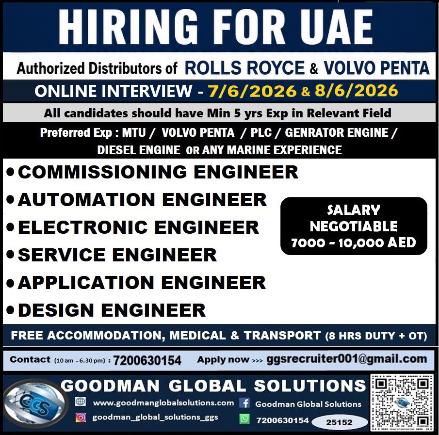 URGENT REQUIREMENT – ABUDHABI – LONG TERM ONLINE  INTERVIEW IN CHENNAI ON 07/06/2026 & 08/06/2026