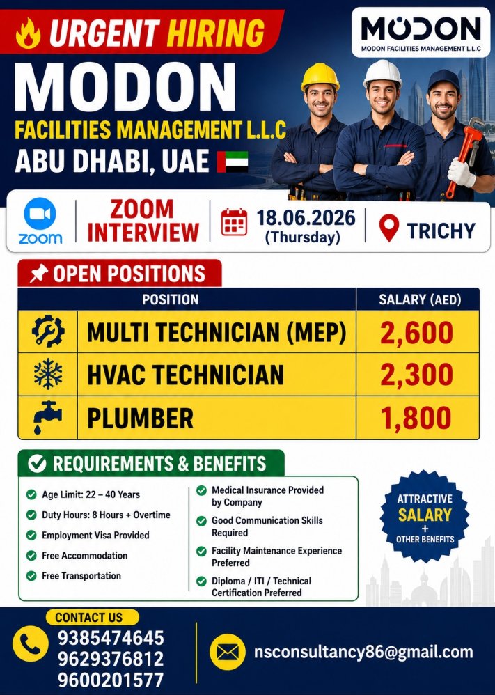 LEADING MODON FACILITY MANAGEMENT COMPANY REQUIREMENT FOR UAE