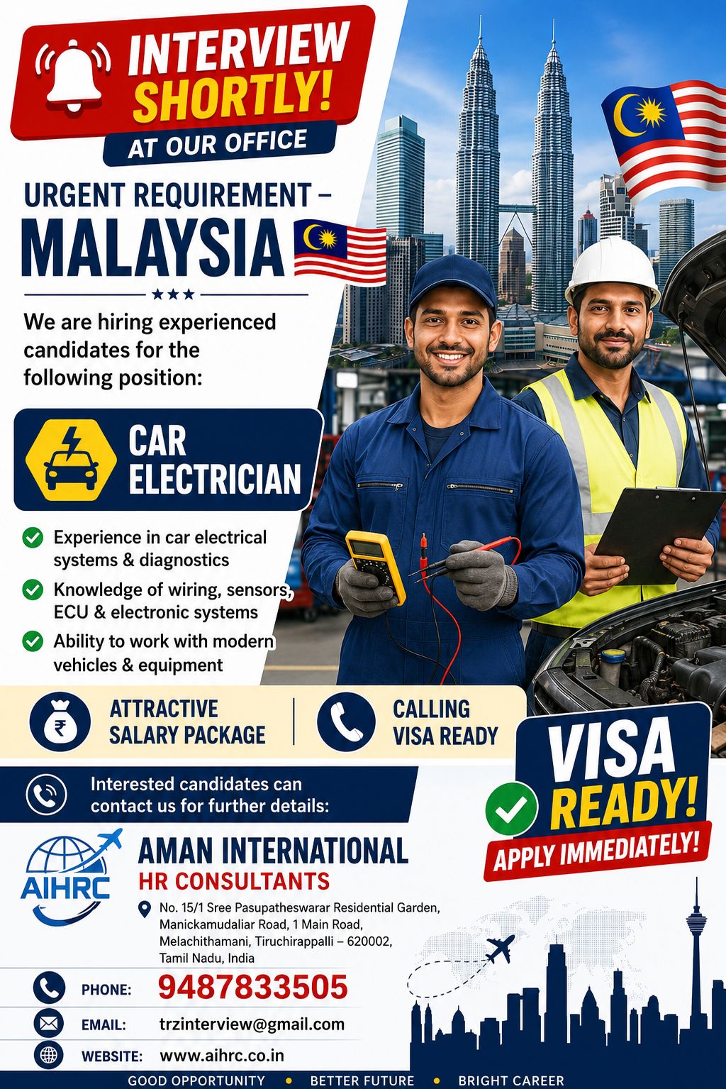 Car Electrician – Aman International Hr Consultant