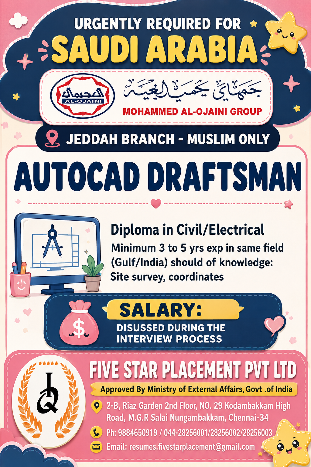 URGENT REQUIREMENT FOR SAUDI ARABIA