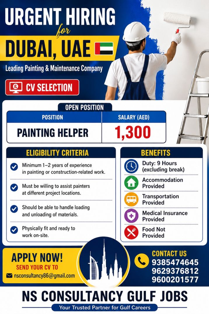 LEADING PAINTING AND MAINTENANCE COMPANY REQUIREMENT FOR DUBAI
