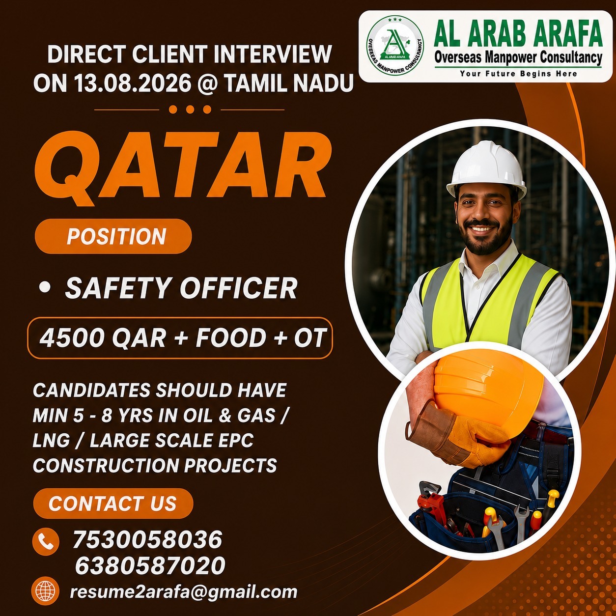 DIRECT CLIENT INTERVIEW ON 11-08-2026 @ TRICHY