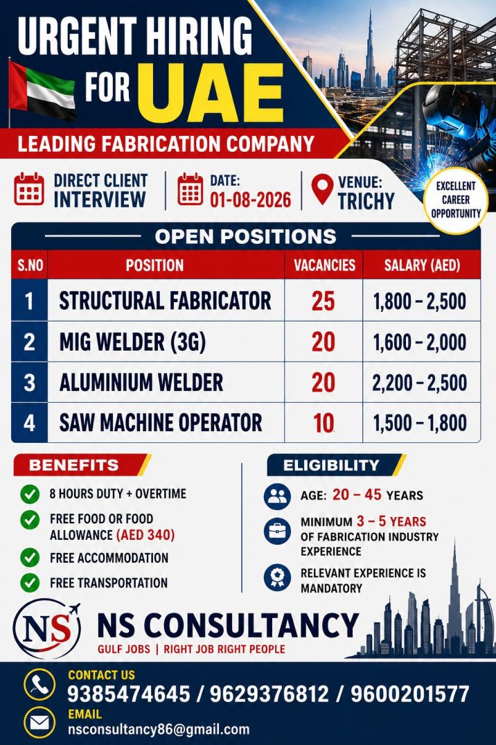 LEADING FABRICATION COMPANY REQUIREMENT FOR UAE