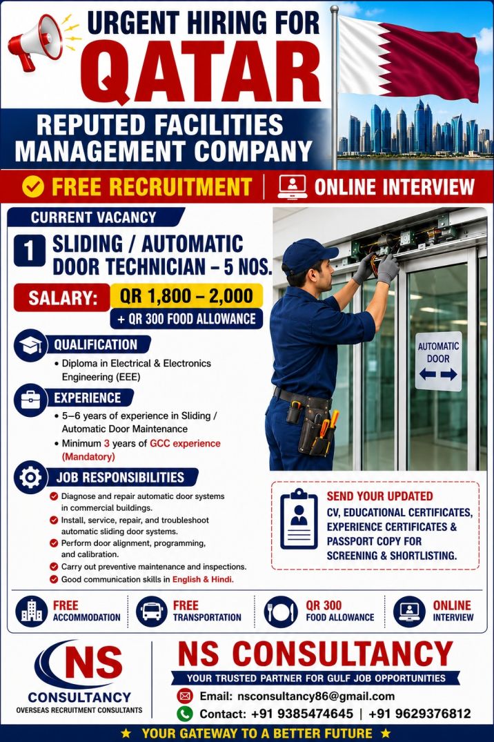 LEADING FACILITY MANAGEMENT COMPANY REQUIREMENT FOR QATAR