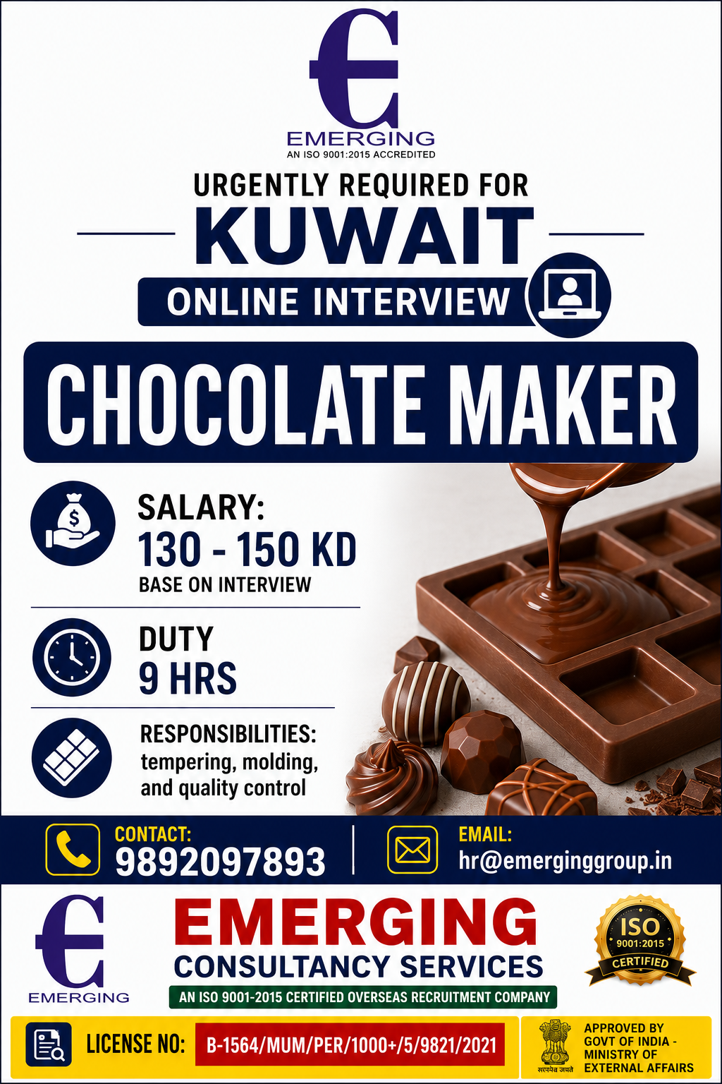 URGENTLY REQUIRED FOR FMCG COMPANY IN KUWAIT