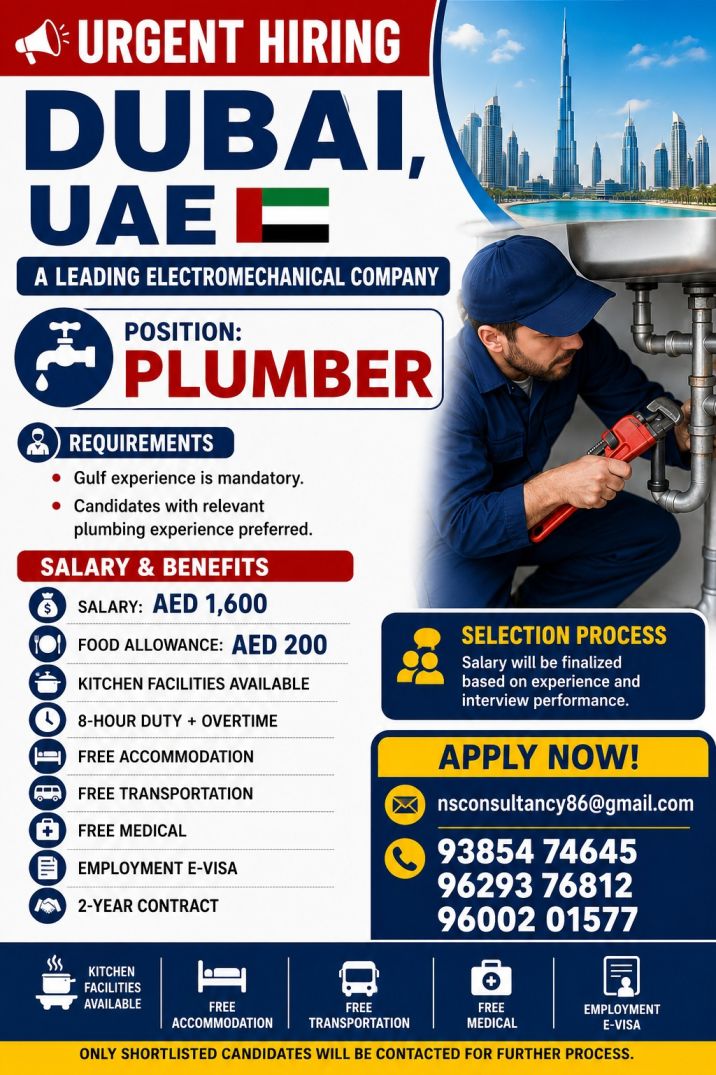 LEADING ELECTROMECHANICAL COMPANY REQUIREMENT FOR DUBAI