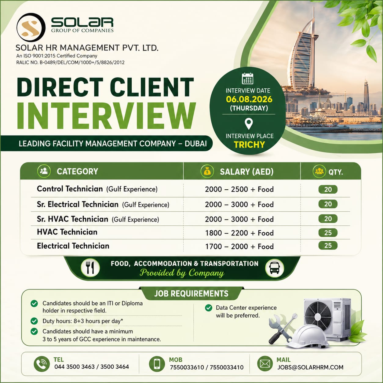 Direct Client Interview – Dubai