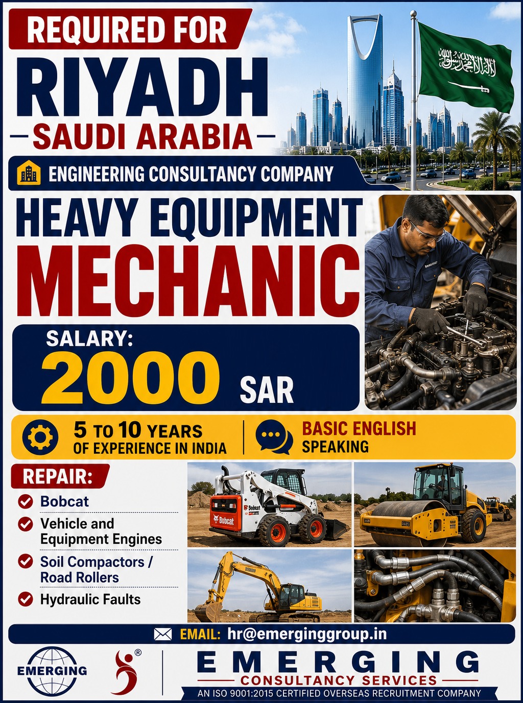 REQUIRED HEAVY EQUIPMENT MECHANIC