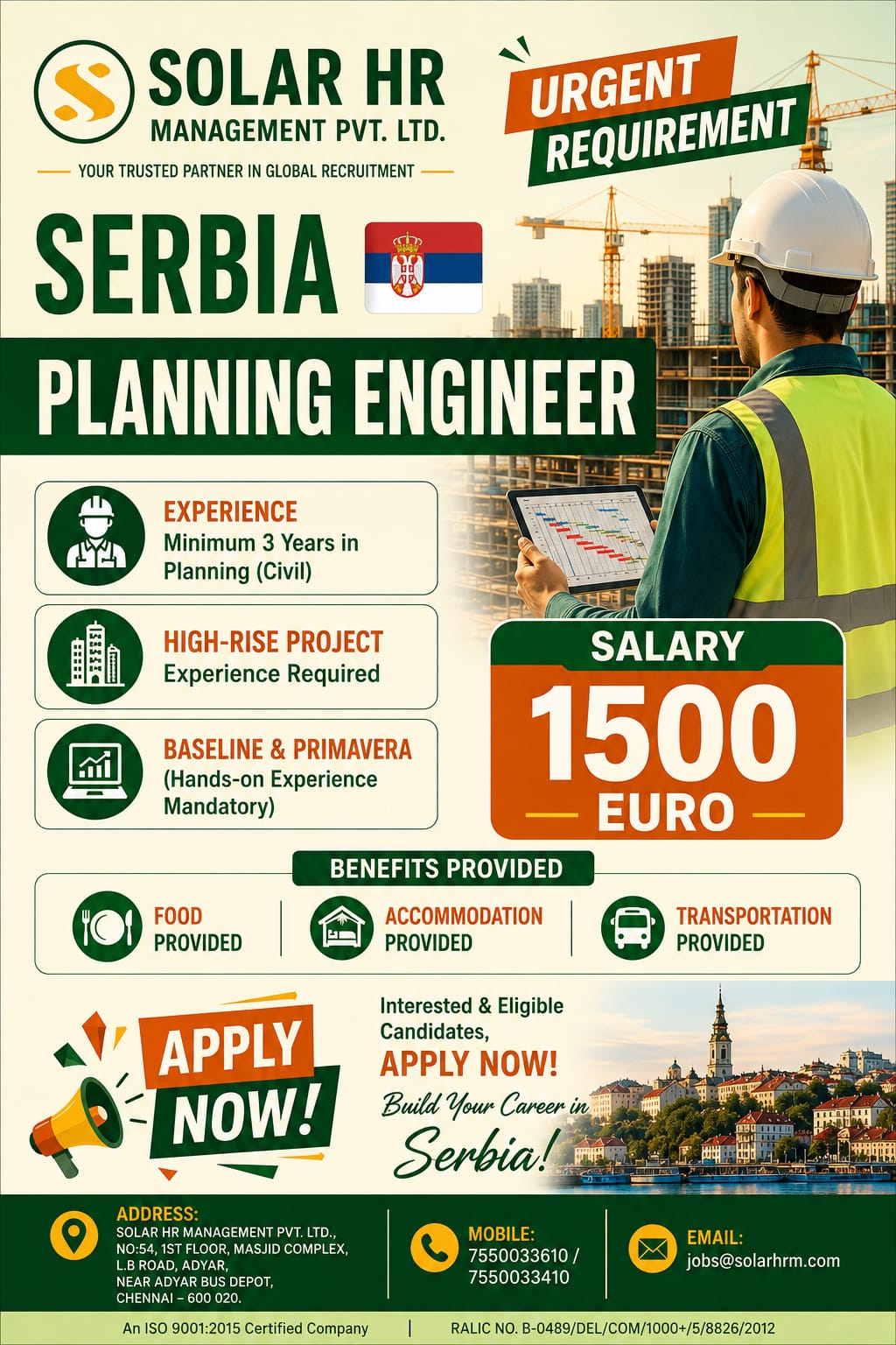 We are Hiring for Serbia