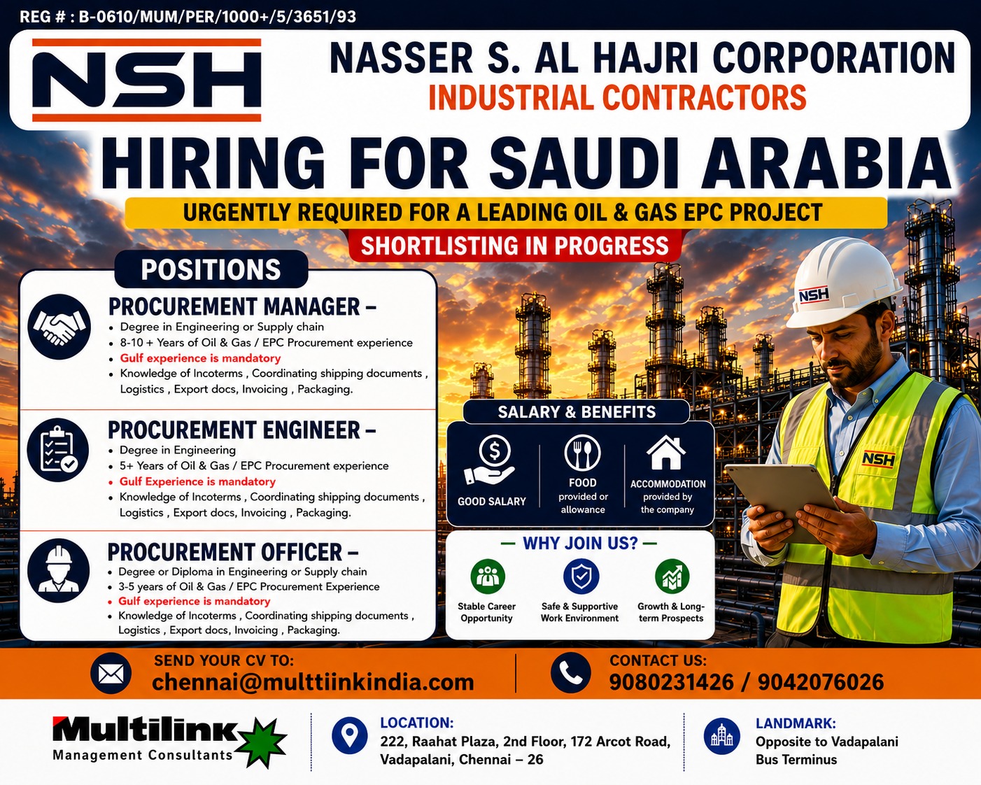 NSH – NASSER S AL HAJRI CORPORATION – SAUDI ARABIA