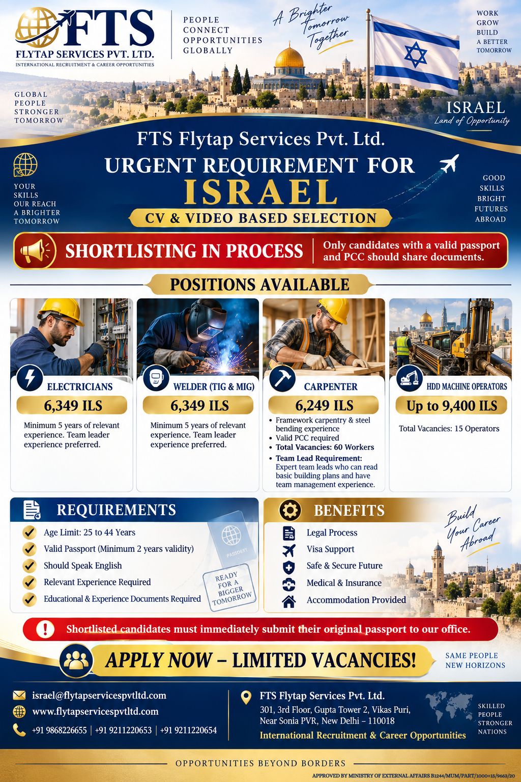 🚨 URGENT HIRING FOR ISRAEL – TECHNICAL, CONSTRUCTION & HDD JOBS 🇮🇱