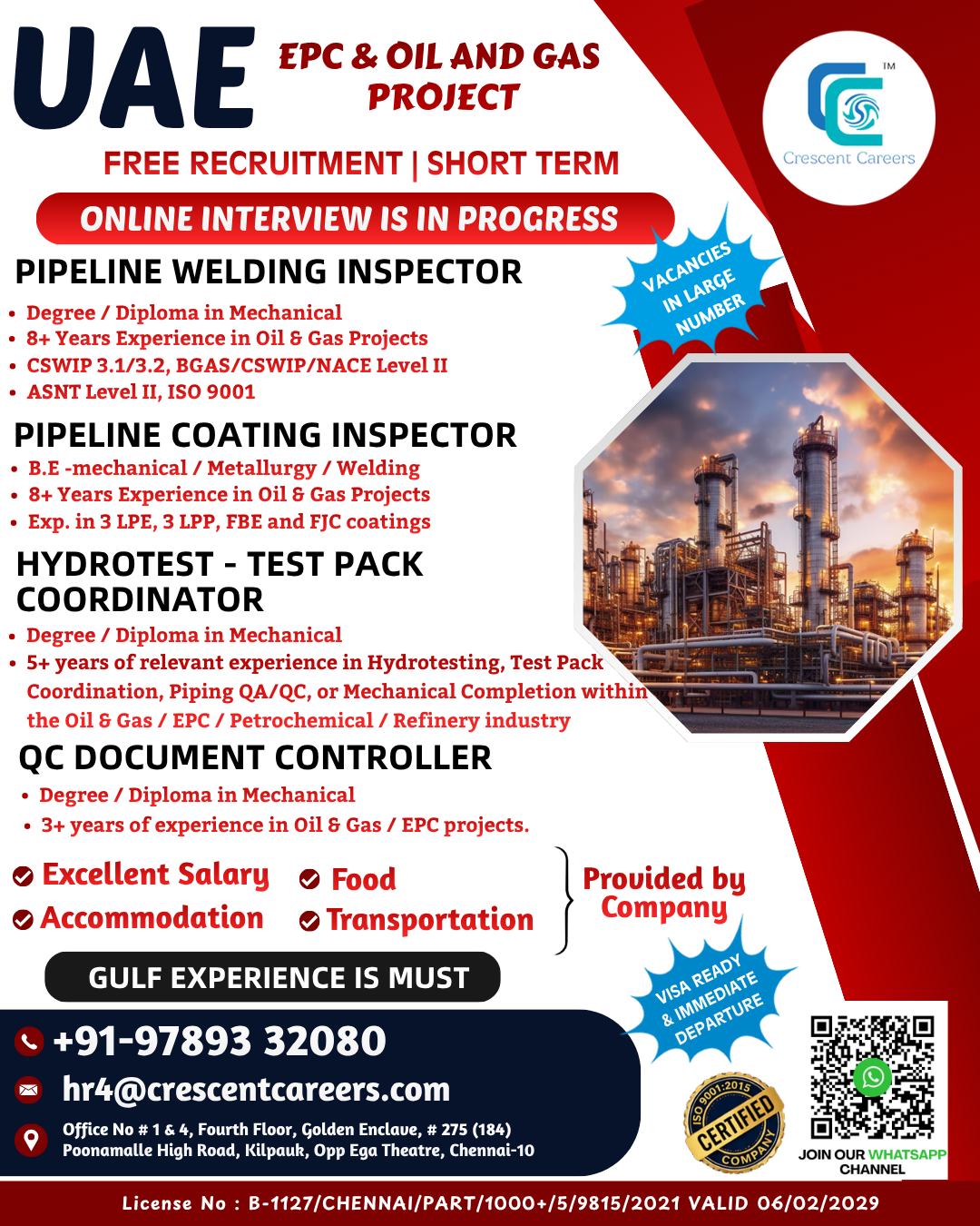 🇦🇪 UAE | EPC & OIL & GAS PROJECT – CRESCENT CAREERS