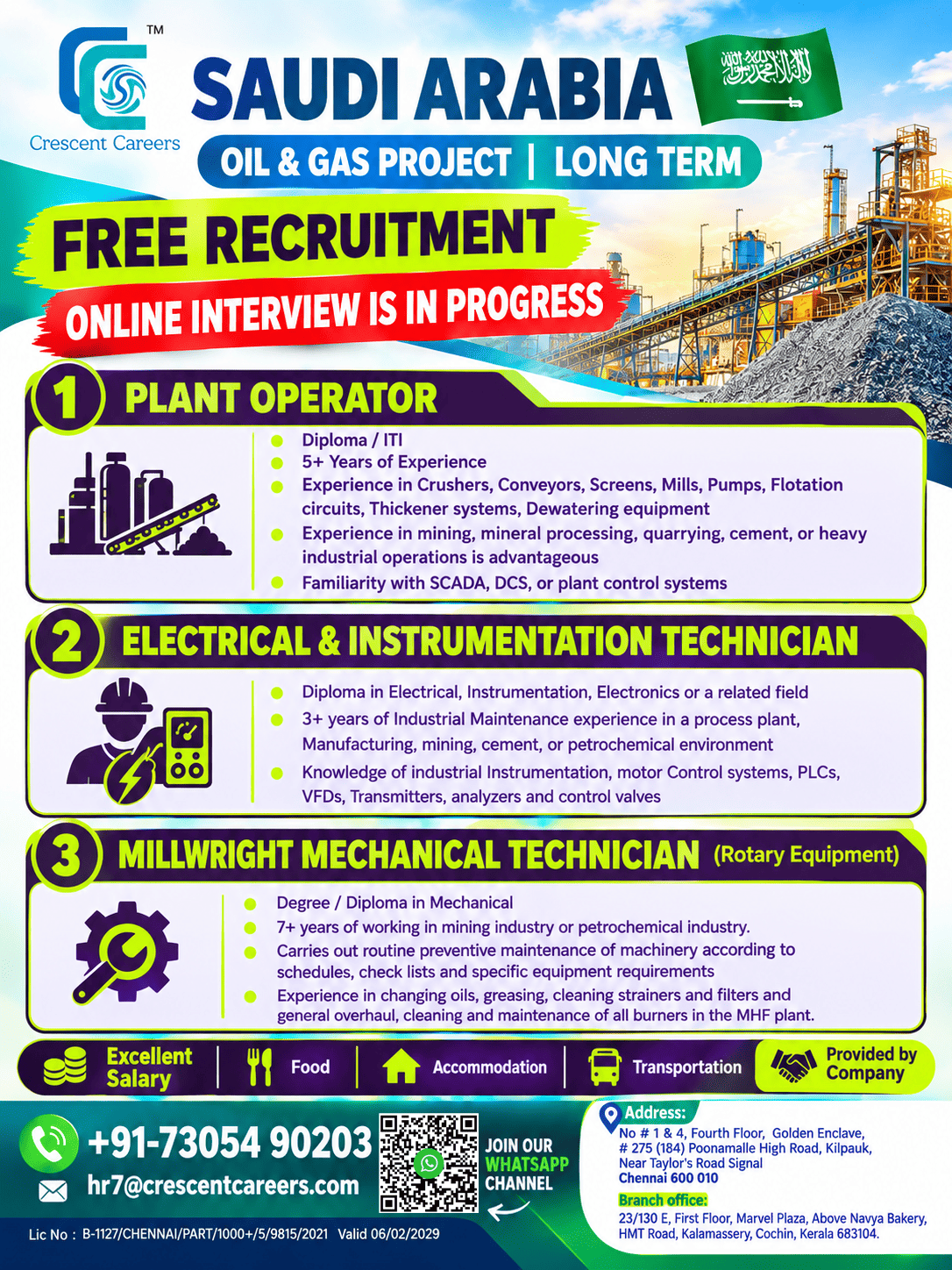 🚨 SAUDI ARABIA | OIL & GAS CAREER OPPORTUNITIES 🇸🇦 – CRESCENT CAREERS