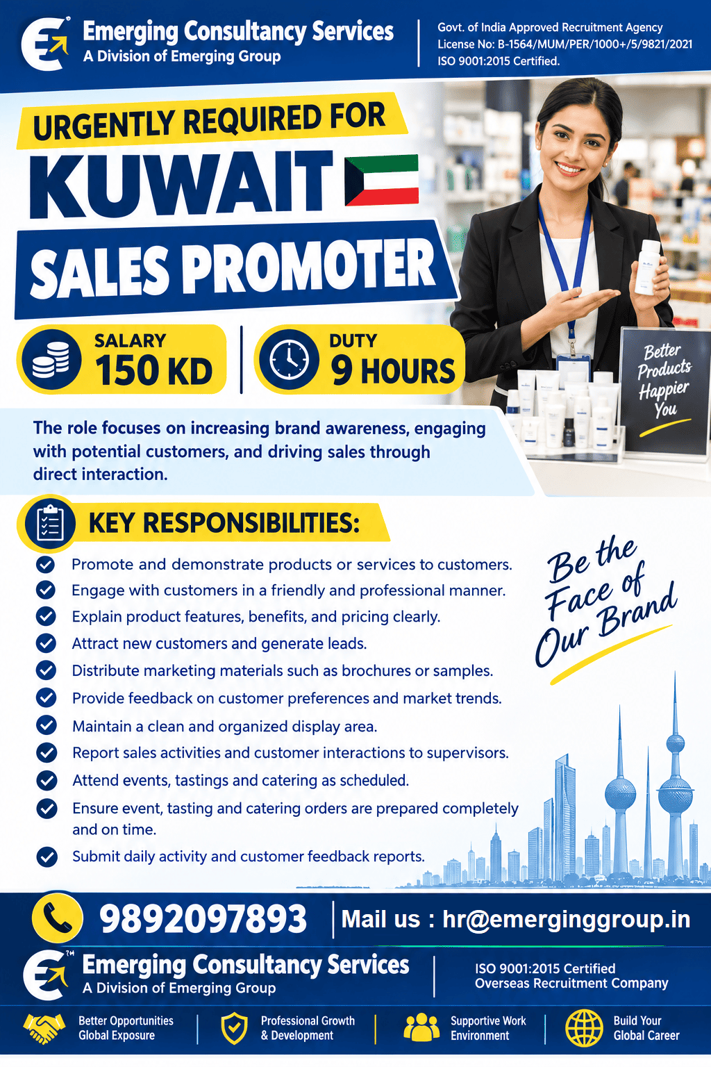 Urgent Hiring for Kuwait: Sales Promoter