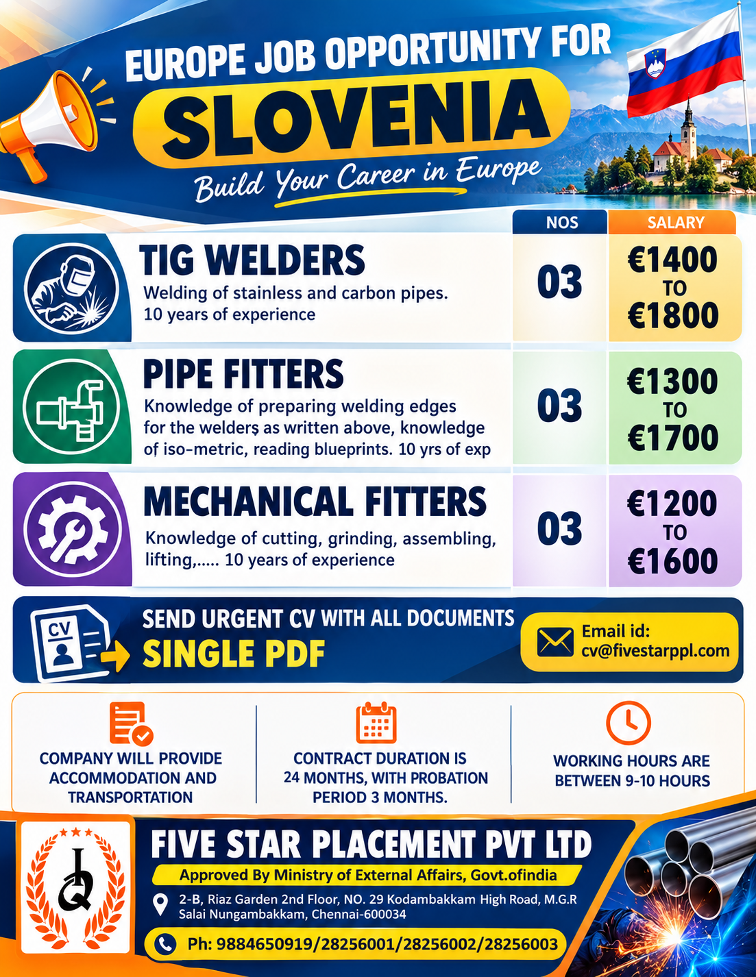 EUROPE JOB OPPORTUNITY FOR SLOVENIA