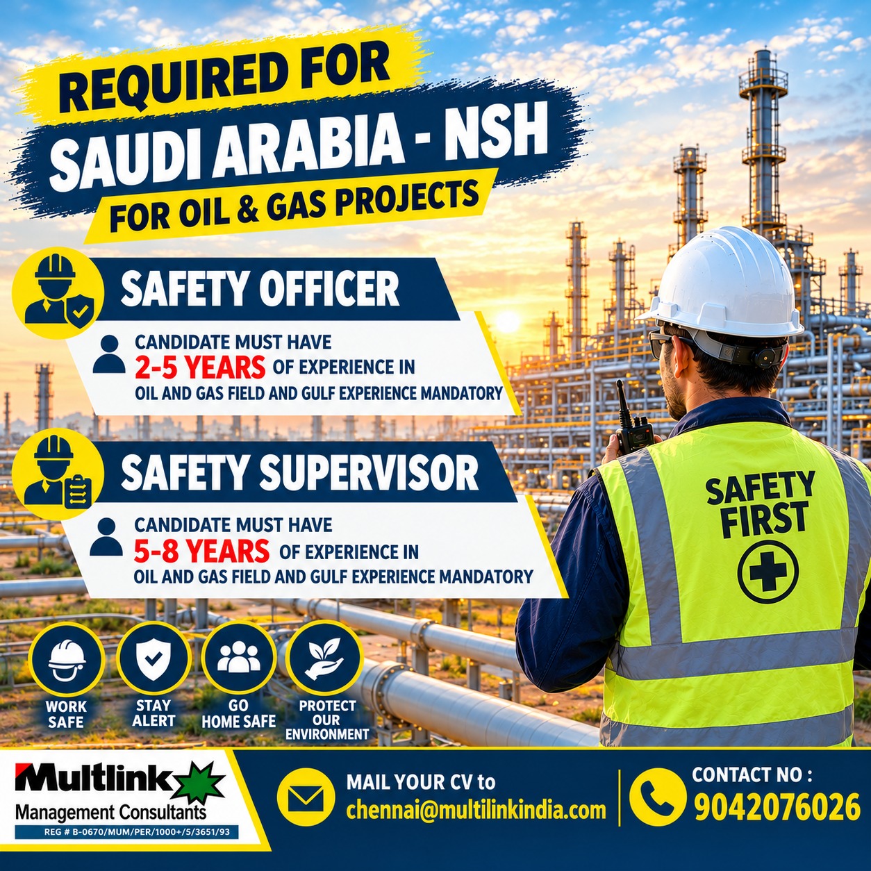 REQUIRED FOR SAUDI ARABIA